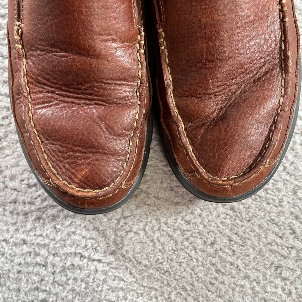 Rockport Mens Brown Leather Slip On Loafers Size 9.5 M Walking Shoes - Picture 8 of 11